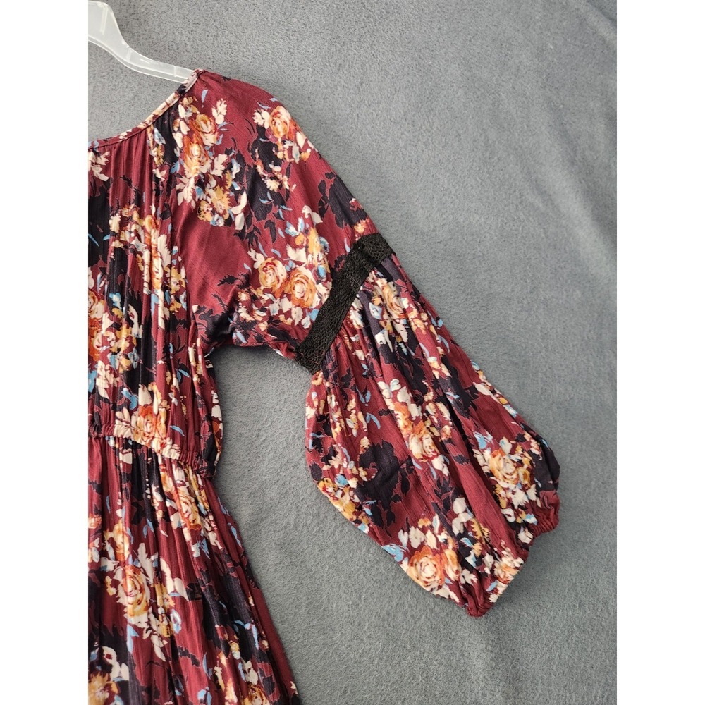 Lola P. Dress Womens Sz M Rayon Flowy Sleeves Boho Bohemian Peasant Cottage NWOT - Picture 11 of 11